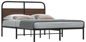 vidaXL Πλαίσιο Κρεβατιού Χωρ. Στρώμα Καφέ Δρυς 140x190 εκ. Επ. Ξύλο