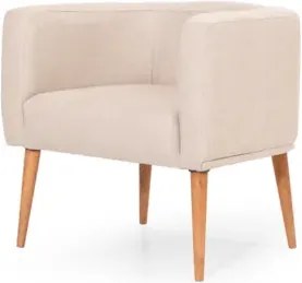 Πολυθρόνα με πόδια από ξύλο 60x55x55 cm - Μαύρο 60 x 60