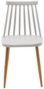 Καρέκλα Aurora PP γκρι-φυσικό πόδι 43x48x79εκ. 4αδα 43x48x79 εκ.
