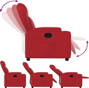 vidaXL Πολυθρόνα Ανακλινόμενη Κόκκινη από Συνθετικό Δέρμα