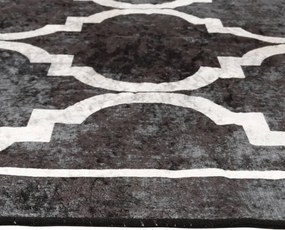vidaXL Χαλί Πλενόμενο Μαύρο και Λευκό 120x180 εκ.
