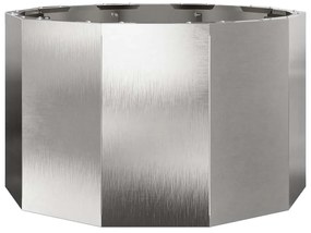 vidaXL Γλάστρα Ασημί 60 x 60 x 35 cm Ανοξείδωτο ατσάλι