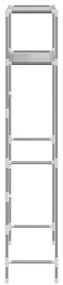 vidaXL Ραφιέρα 2 Επιπέδων για Πλυντήριο Γκρι 69x28x143 εκ. από Σίδερο