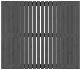 Κεφαλάρι Τοίχου Γκρι 127,5x3x110 εκ. από Μασίφ Ξύλο Πεύκου - Γκρι