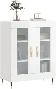 vidaXL Ντουλάπι Γυαλιστερό Λευκό 69,5x34x90 εκ. Επεξεργασμένο Ξύλο