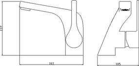 Orabella Wilger 10224 Chrome - Μπαταρία νιπτήρα