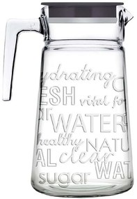 Κανάτα Με Καπάκι City Pop SP43763G1B 18x18x24,4cm 2000ml Clear-Grey Espiel Glass