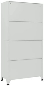vidaXL Φοριαμός Γκρι 90x45x180 εκ. από Ατσάλι με 6 Τμήματα