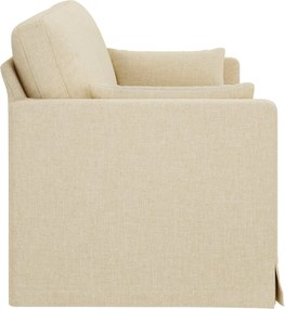 vidaXL Καναπές Κρεμ 198 x 78 x 80 εκ ύφασμα