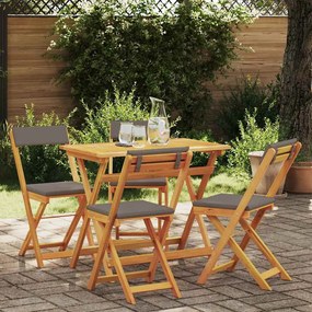 vidaXL Σετ μπιστρό 5 pcs Καφέ Μασίφ ξύλο ακακίας