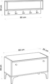 Shoe Cabinet Lena Oak