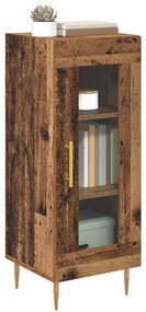 vidaXL Πλαϊνό γραφείο Παλαιό ξύλο 34 x 34.5 x 90 εκ Επεξεργασμένο ξύλο