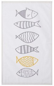 Ποτηρόπανο Fish Style Βελουτέ Ecru Nef-Nef 40x60cm 100% Βαμβάκι