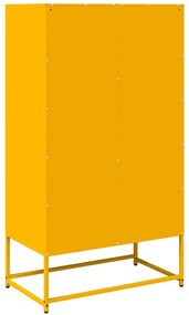 vidaXL Highboard Μουστάρδα κίτρινη 68x39x123 cm Χάλυβας