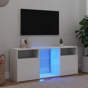 vidaXL Έπιπλο Τηλεόρασης με LED Λευκό 120x30x50 εκ.