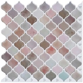 vidaXL Tile Λαμπτήρα 10 pcs Μπεζ 27 x 27 εκ. Πολυουρεθάνη και PET