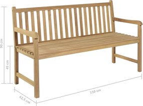 vidaXL Παγκάκι Κήπου 150 εκ. από Ξύλο Teak