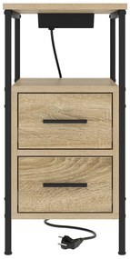 vidaXL Κομοδίνο Sonoma Δρυς 30 x 48 x 61 εκ Επεξεργασμένο ξύλο