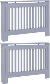 vidaXL Καπάκι Καλοριφέρ 2 pcs Γκρι 112 x 19 x 81,5 cm