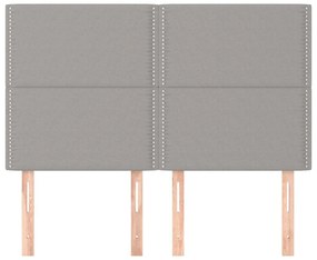 vidaXL Κεφαλάρια Κρεβατιού 4 τεμ. Αν. Γκρι 72x5x78/88 εκ. Υφασμάτινα