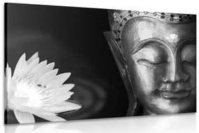 Εικόνα του θεϊκού Βούδα σε ασπρόμαυρο - 60x40