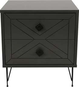 Κομοδίνο Ανθρακί FLUGRAS 50x40x55