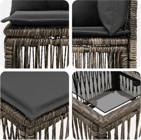 vidaXL Σετ Καναπέ Κήπου 13 pcs Γκρι συνθετικό ρατάν