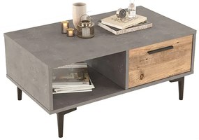 Τραπέζι σαλονιού Jethro pakoworld cement-sonoma 90x51x40.6εκ