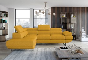 Γωνιακός καναπές Lionel-Moustardi-Αριστερή