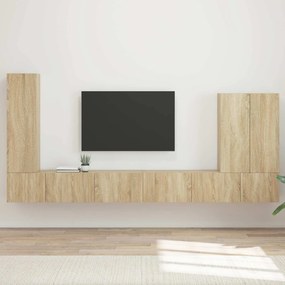 vidaXL Επιτοίχιο 6 pcs Δρύς Sonoma