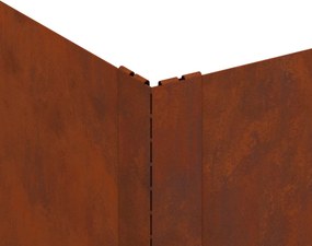 vidaXL Περίγραμμα γκαζόν 100 x 60 x 20 εκ. Ατσάλι Σκ rusty