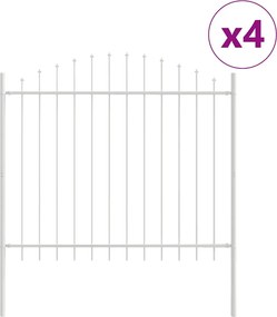vidaXL Φράχτης Κήπου 4 pcs Λευκό 170 x 165 cm