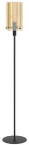 Φωτιστικό Δαπέδου 39542 Polverara E27/1 Black-Brass Eglo Metal, Glass