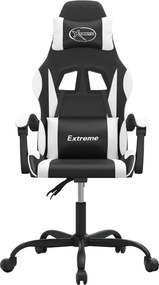 vidaXL Καρέκλα Gaming Μαύρο/Λευκό από Συνθετικό Δέρμα