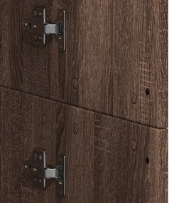 Ντουλάπα Καφέ Δρυς 60 x 35 x 180 εκ. από Επεξ. Ξύλο - Καφέ