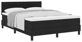 vidaXL Κρεβάτι Box Spring με Στρώμα  Μαύρο 160x200 εκ. Υφασμάτινο