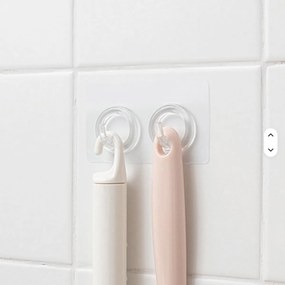 Διάφανη Αυτοκόλλητη Κρεμάστρα Γάντζος Τοίχου Φ3.50cm