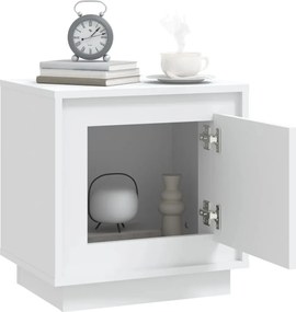 vidaXL Κομοδίνο Λευκό 44 x 35 x 45 εκ. από Επεξεργασμένο Ξύλο