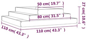 ΖΑΡΝΤΙΝΙΕΡΑ ΚΑΦΕ ΜΕΛΙ 110 X 110 X 27 ΕΚ. ΑΠΟ ΜΑΣΙΦ ΞΥΛΟ ΠΕΥΚΟΥ 823902