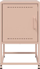 vidaXL Κομοδίνα 2 τεμ. Ροζ 36x39x60,5 εκ. από Χάλυβα