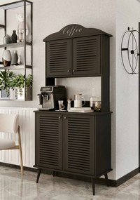 Έπιπλο Μπαρ Καφέ Μαύρο BRADO 90x40x20