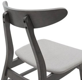 Tραπεζαρία Benson - Orlean pakoworld σετ 5τμχ rustic grey - ύφασμα γκρι 80x80x75εκ (1 τεμάχια)