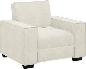 vidaXL Πολυθρόνα-Καναπέ-Κρεμ 100x78x84 εκ. Βελούδο