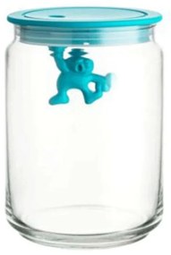 Βάζο Αποθήκευσης Gianni a little man holding on tight AMDR05 AZ 900ml Blue Alessi Glass