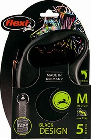 Λουρί Σκύλου Flexi BLACK DESIGN 5 m Μέγεθος L Silver