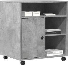 vidaXL Βάση Εκτυπωτή με Ρόδες Γκρι Σκυρ. 60x50x67 εκ.