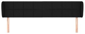 vidaXL Κεφαλάρι με Πτερύγια Μαύρο 183x23x78/88 εκ. Υφασμάτινο