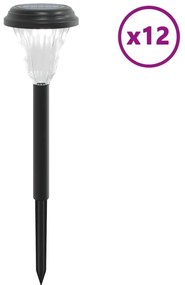 vidaXL Ηλιακά Φωτιστικά Διαδρόμου Εξ Χώρου Στήριγμα 12 τεμ. Λευκό