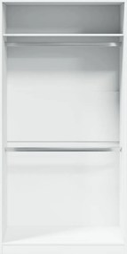 vidaXL Ντουλάπα Λευκή 100x50x200 εκ. από Επεξεργασμένο Ξύλο