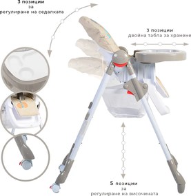 High chair Kimchi khaki